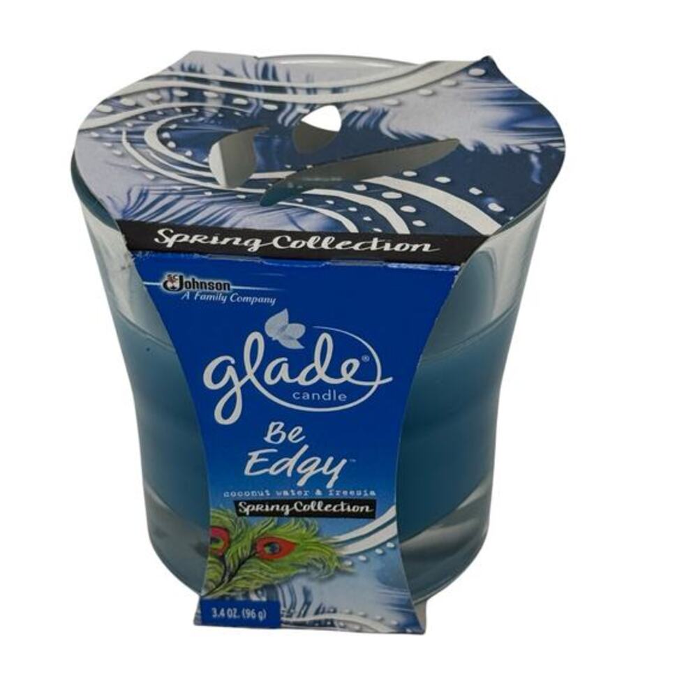 Glade Candle Spring Collection Be Edgy Coconut Water And Freesia 3.4oz‎ New Rare